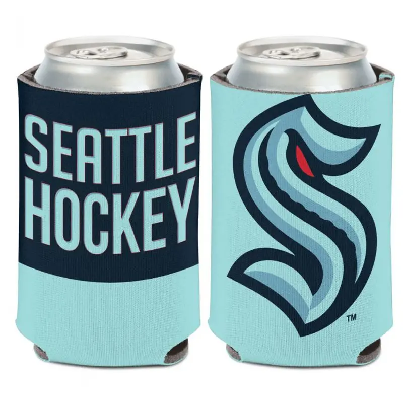 SEATTLE KRAKEN SLOGAN CAN COOLER 12 OZ