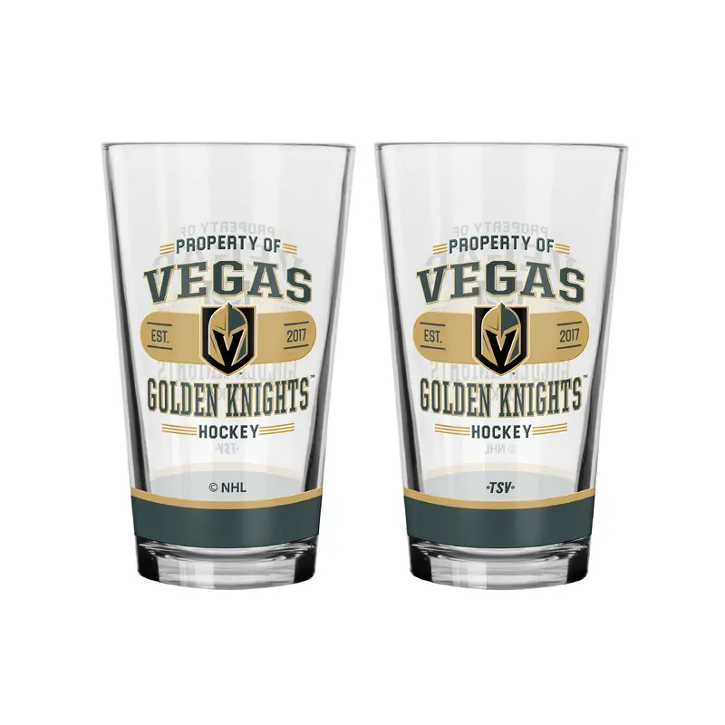 NHL  Vegas Golden Knights Property of  16 oz  2-pack Mixing Glass