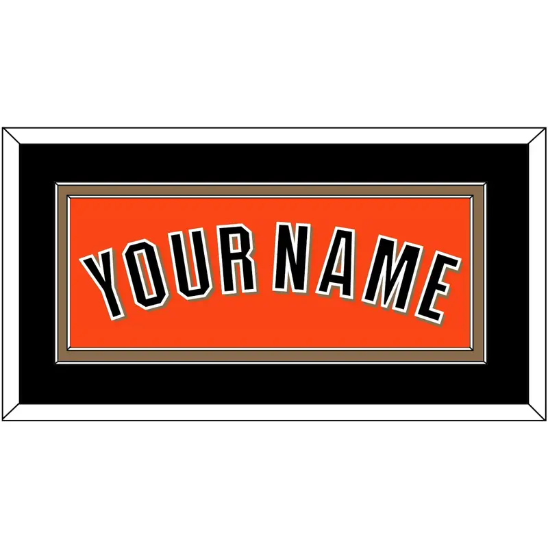 San Francisco Name - Alternate Orange - Double Mat 2