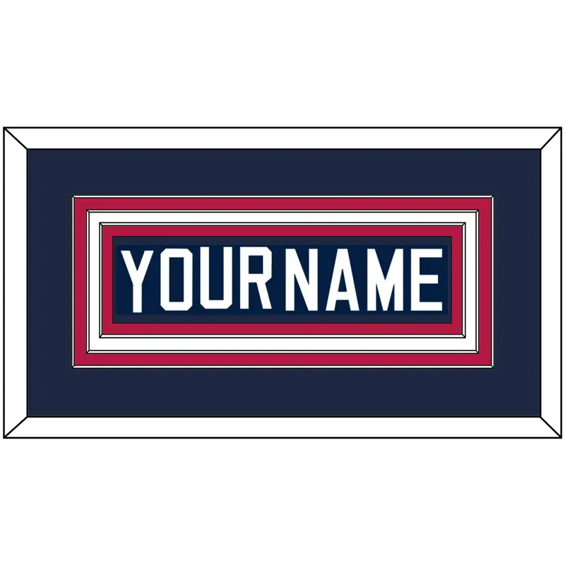 United States Mens Hockey Nameplate - 2002 Olympics Home White - Triple Mat 1