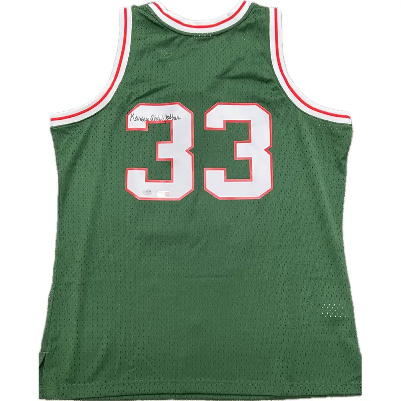 Kareem Abdul-Jabbar signed jersey PSA/DNA Bucks Autographed