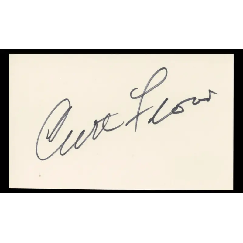 Cardinals Curt Flood Authentic Signed 3x5 Index Card Autographed BAS #BT01215