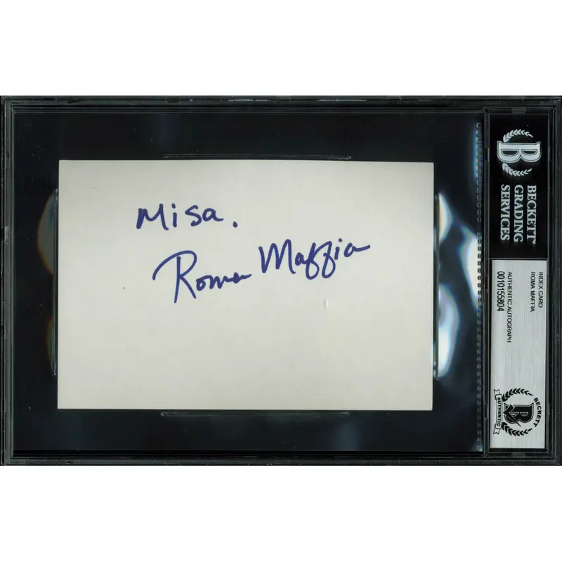 Roma Maffia The West Wing Authentic Signed 4x6 Index Card Autographed BAS Slab