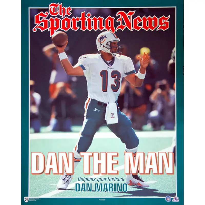 Dan Marino "Dan The Man" (1998) Sporting News Miami Dolphins Poster - Norman James