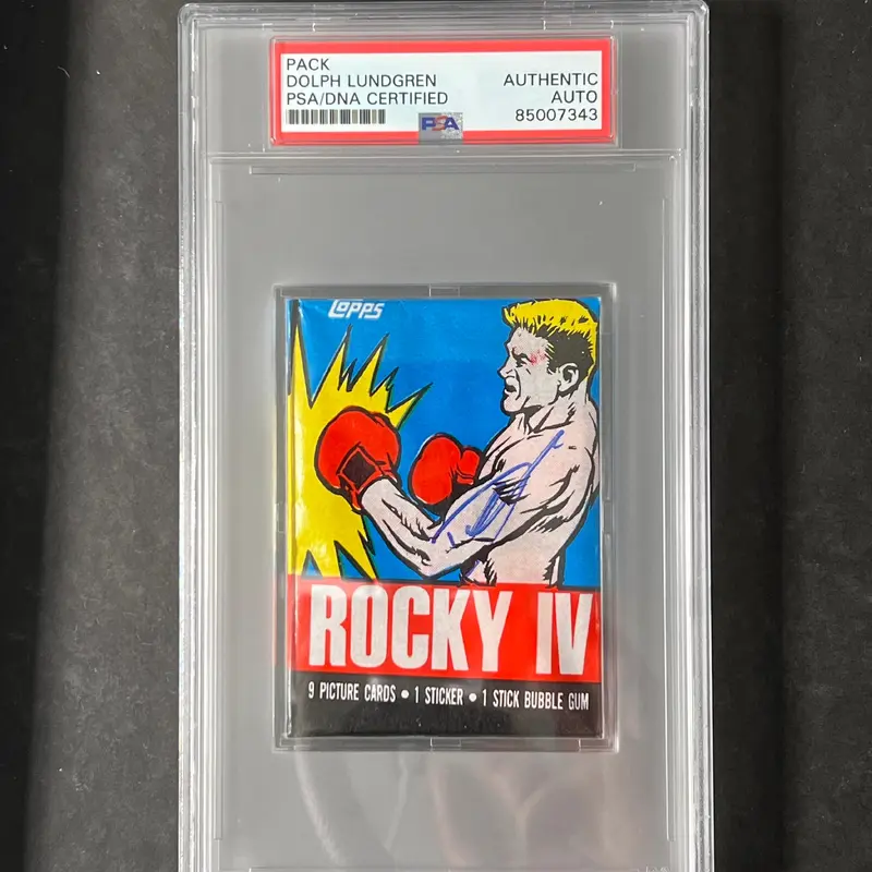 1985 Topps Rocky IV Signed Pack Dolph Lundgren PSA Ivan Drago