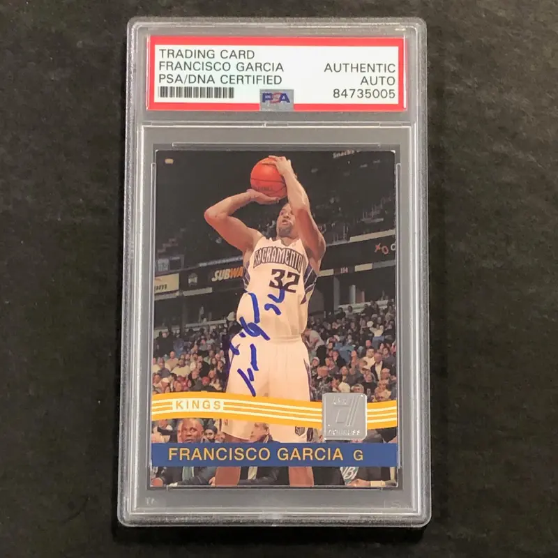 2010-11 Panini Donruss #222 Francisco Garcia Signed Card AUTO PSA/DNA Slabbed Kings