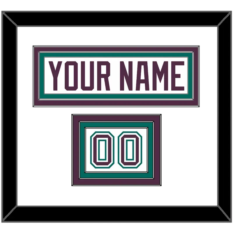 Anaheim Nameplate & Number (Shoulder) - Home White (1993-2006) - Triple Mat 1