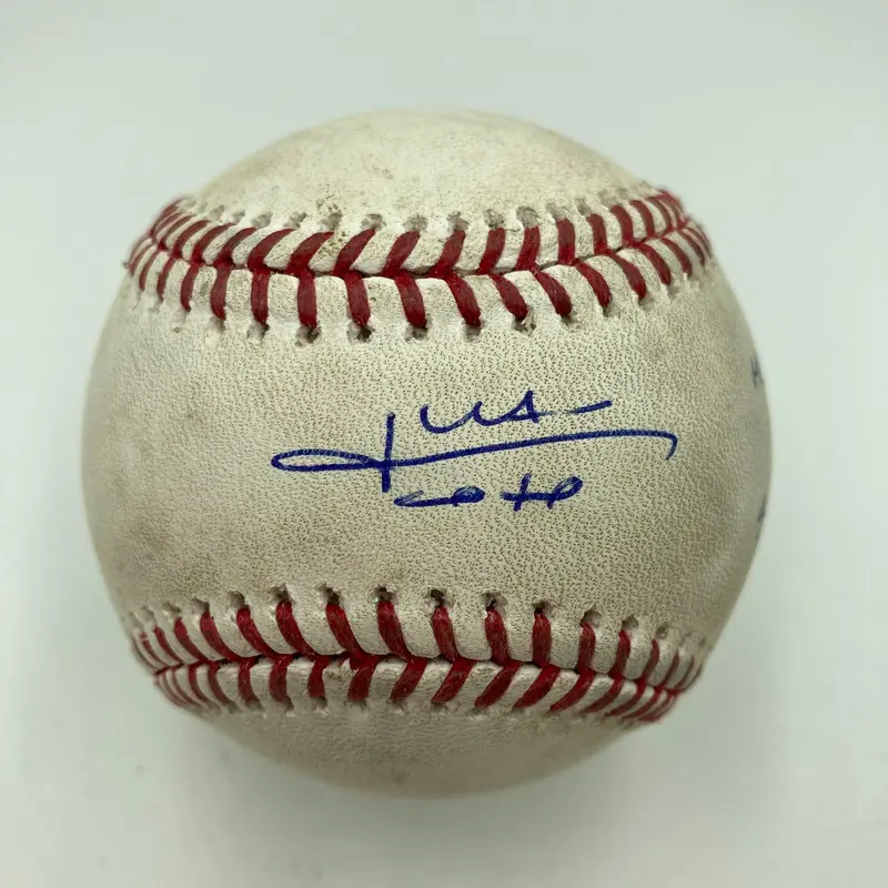 Juan Soto MLB Debut May 20, 2018 Signed Game Used Baseball MLB & JSA COA MINT 9