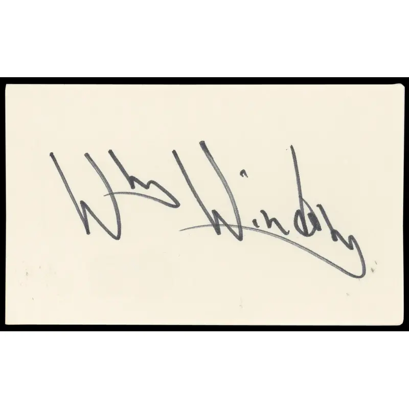 William Windom Murder, She Wrote Authentic Signed 3x5 Index Card BAS #BN89436