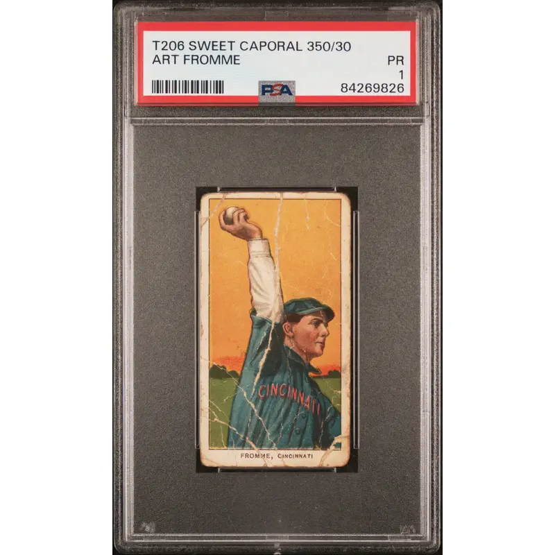 Art Fromme 1909-11 T206 Sweet Caporal 350/30 PSA 1 Poor