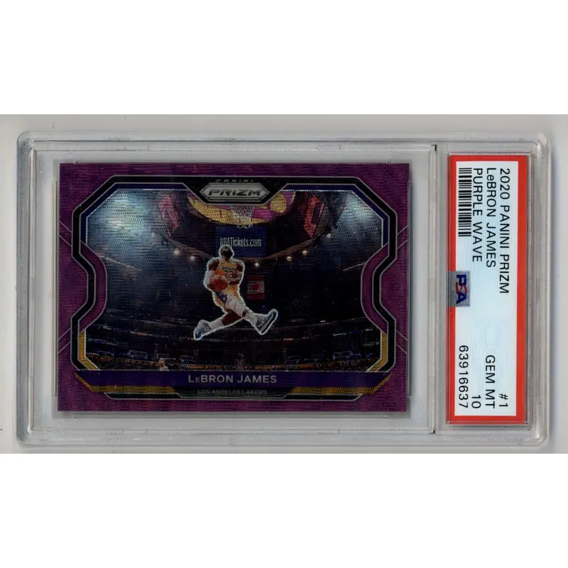 LeBron James 2020-21 Prizm Purple Wave #1 PSA 10 Gem Mint 6637