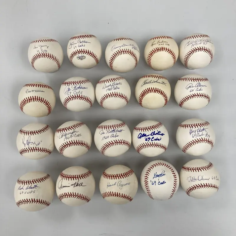 1969 Chicago Cubs Complete Team Signed Baseball Collection 41 Signed Baseballs