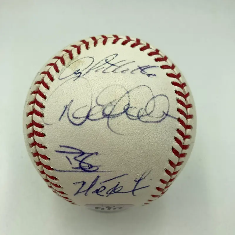 2009 New York Yankees World Series Champs Team Signed Baseball Derek Jeter JSA