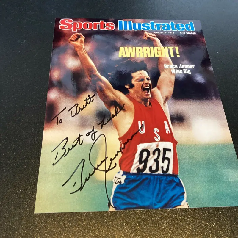 Bruce Jenner Signed Autographed 1976 Sports Illustrated Olympics