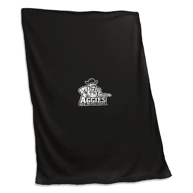 NM State Black Sweatshirt Blanket (Screened)