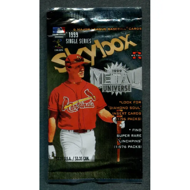 1999 Skybox Metal Universe Baseball Unopened Pack (Retail) (Pre-Priced)