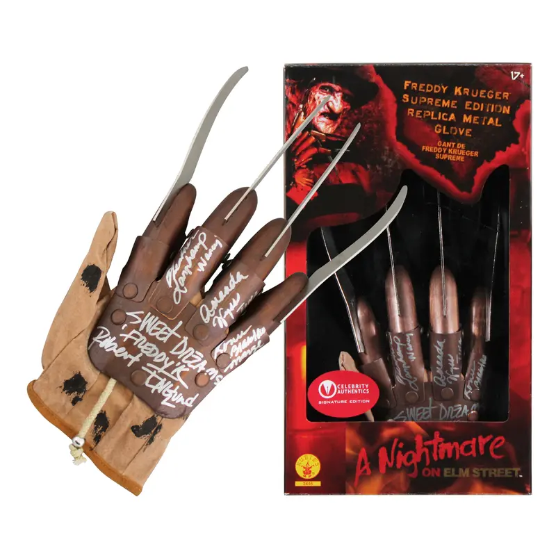 (4) Englund, Langenkamp, Wyss +1 Signed Deluxe Metal Freddy Krueger Glove BAS