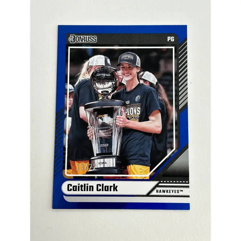 Caitlin Clark 2024 Caitlin Clark Collection #3 Blue Foil PArallel #13/22