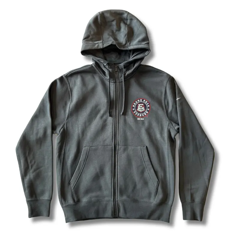 Round Rock Express Nike Anthracite Club Fleece FZ Hoodie