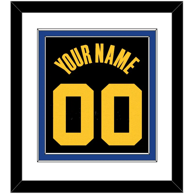 Golden State Name & Number - Black City (2021-2022) - Double Mat 1