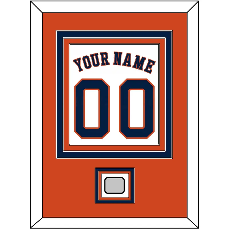 Houston Name, Number & World Series Champions Patch - Home White - Triple Mat 3