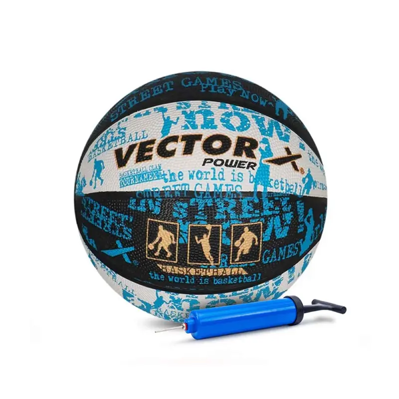 VECTOR X POWER Basketball With Pump and Free Air Needle - Size-7 | Kibi Sports
