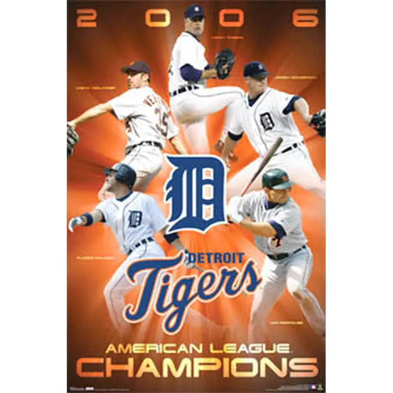 Detroit Tigers 2006 American League Champions Commemorative Poster - Costacos Sports