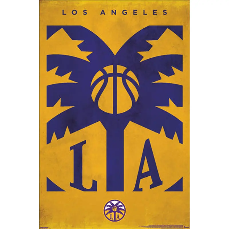 Los Angeles Sparks WNBA Team Logo Women's Basketball Poster - Costacos Sports