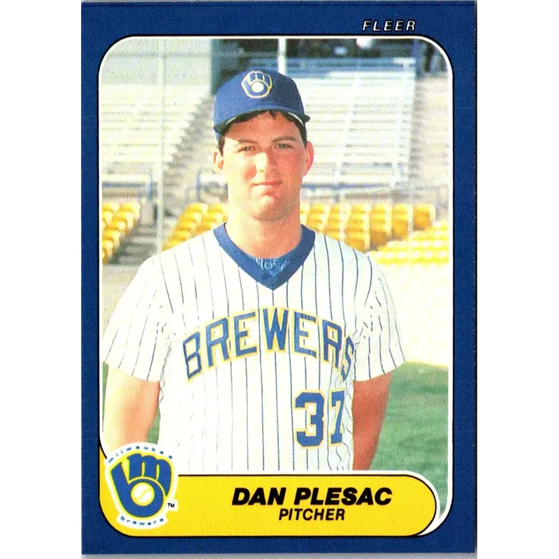 1986 Fleer Update Dan Plesac #U-90