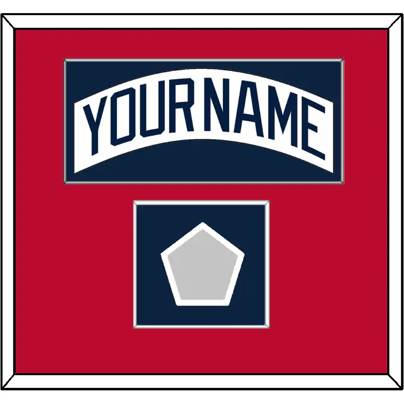 Atlanta Nameplate & World Series Jersey Patch - Home White (1987-2004)- Single Mat 2