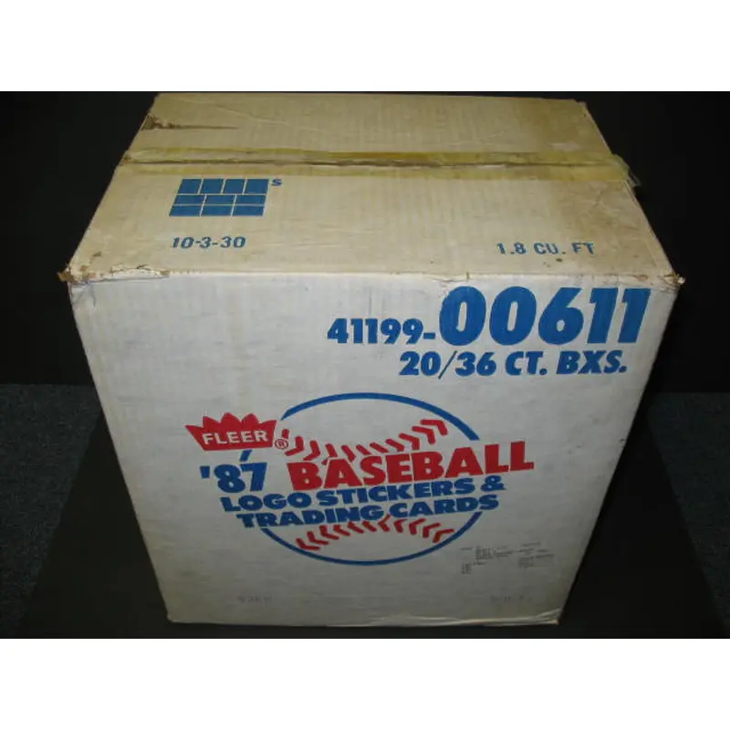 1987 Fleer Baseball Unopened Wax Case (20 Box) (BBCE)