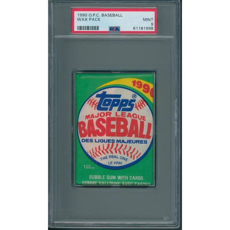 1990 OPC O-Pee-Chee Baseball Unopened Wax Pack PSA 9
