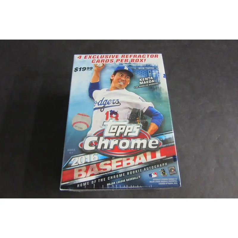 2016 Topps Chrome Baseball Blaster Box (7/4 lus Bonus pack)