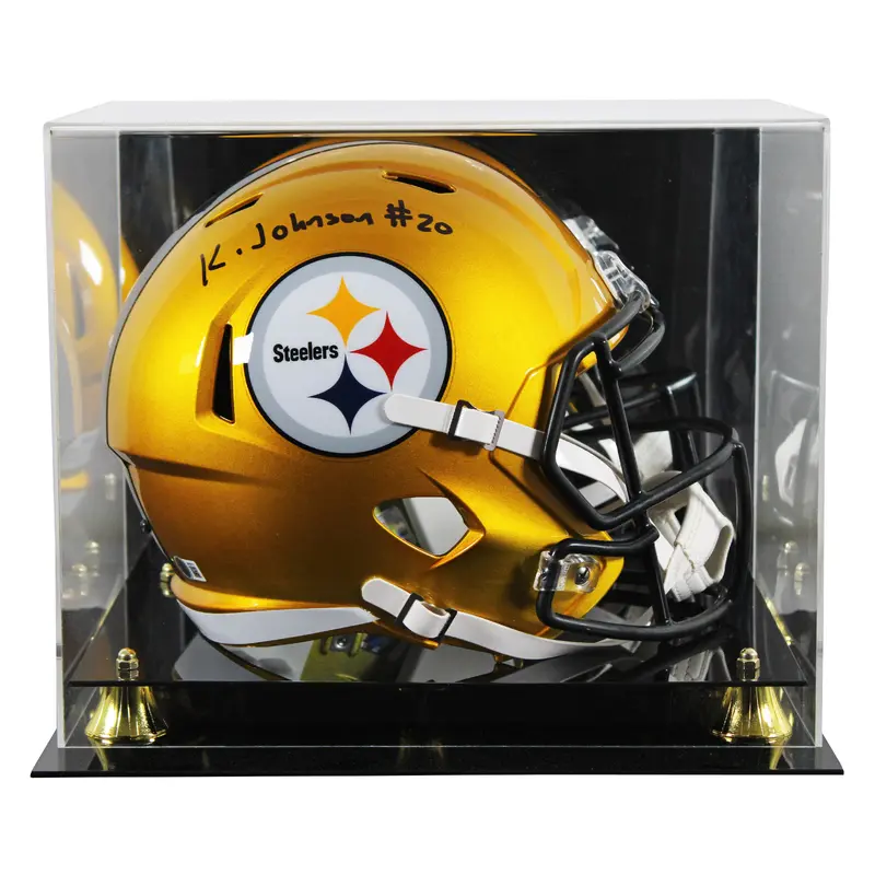 Steelers Kaleb Johnson Signed Flash Full Size Speed Rep Helmet W/ Case BAS Wit