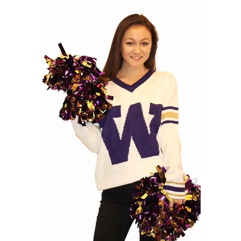 UW White and Purple Tribute Sweater (UNISEX SIZING)