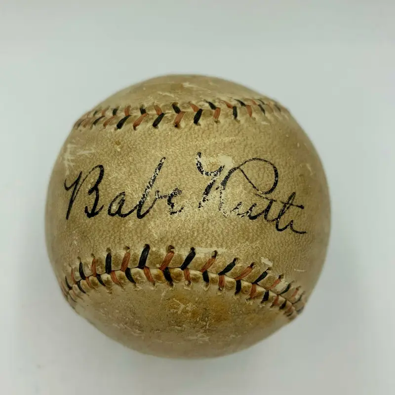 Beautiful Babe Ruth Single Signed Baseball With PSA DNA & JSA COA Bold Signature