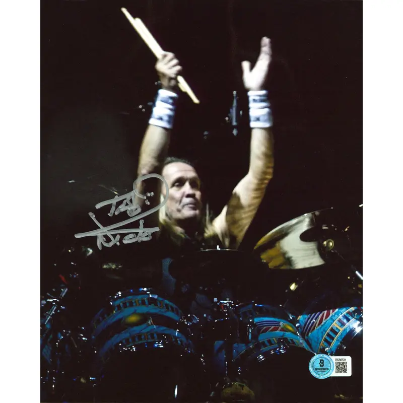 Nicko McBrain Iron Maiden Authentic Signed 8x10 Vertical Photo BAS #BS86531