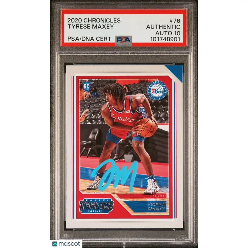 2020 Panini Chronicles #76 Tyrese Maxey PSA A Auto 10