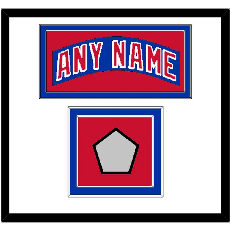 New York Nameplate & Stanley Cup Finals Patch - Road Blue (1990-2004) - Double Mat 1