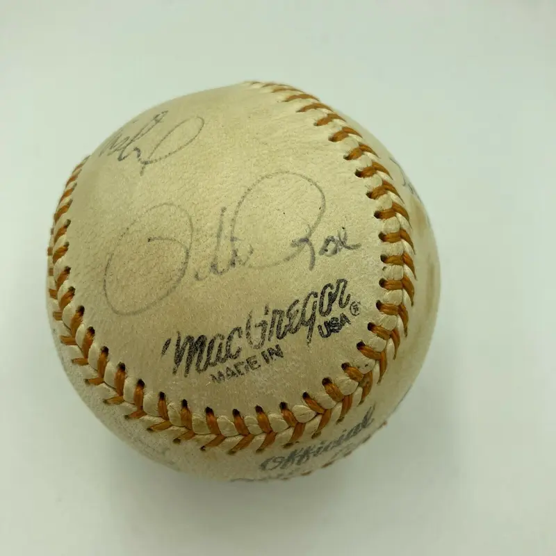 1968 Atlanta Braves Team Signed Autographed Vintage Baseball With Pete Rose