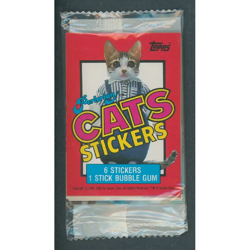 1983 Topps Perlorian Cats Unopened Stickers Pack
