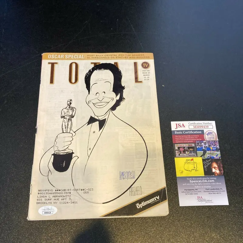 Al Hirschfeld Signed Autographed Magazine With JSA COA