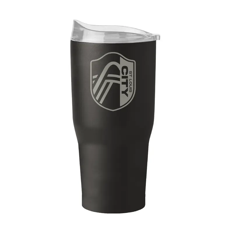 St Louis FC Gunmetal 30oz Black Powder Coat Tumbler