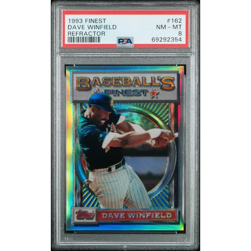Dave Winfield 1993 Topps Finest Refractor #162 PSA 8 Nm-Mint