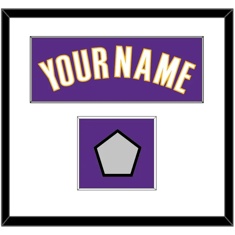 Los Angeles Name & Finals Patch - Road Purple (1999-2004) - Single Mat 1