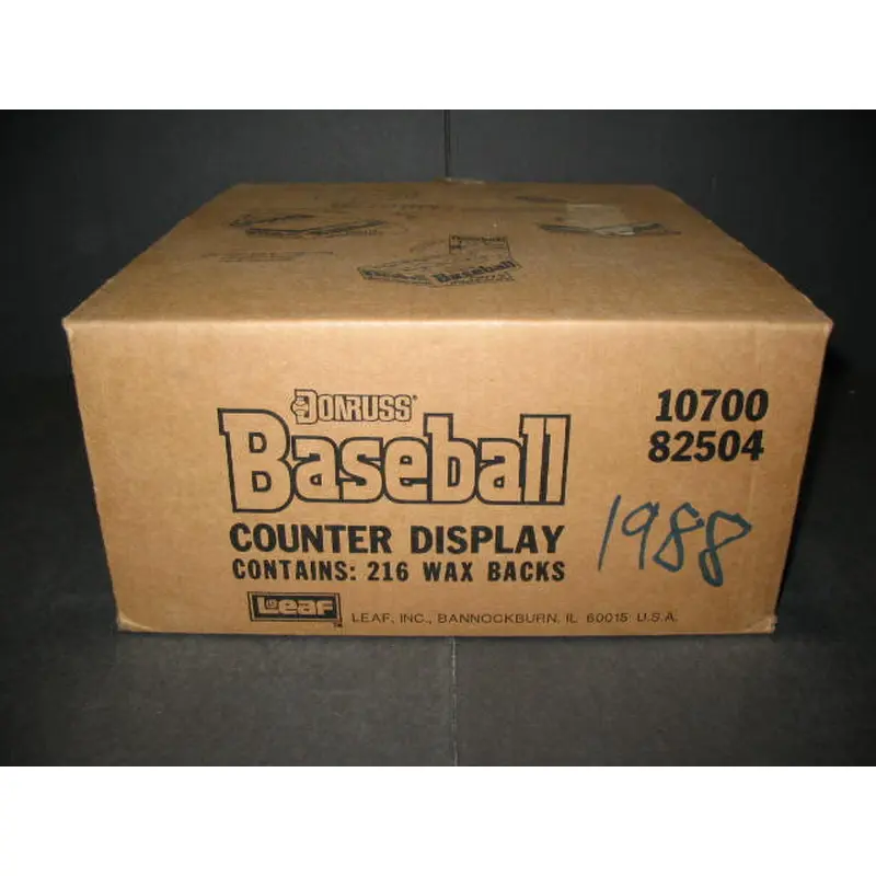 1988 Donruss Baseball Display Case (216 Packs) (82504)
