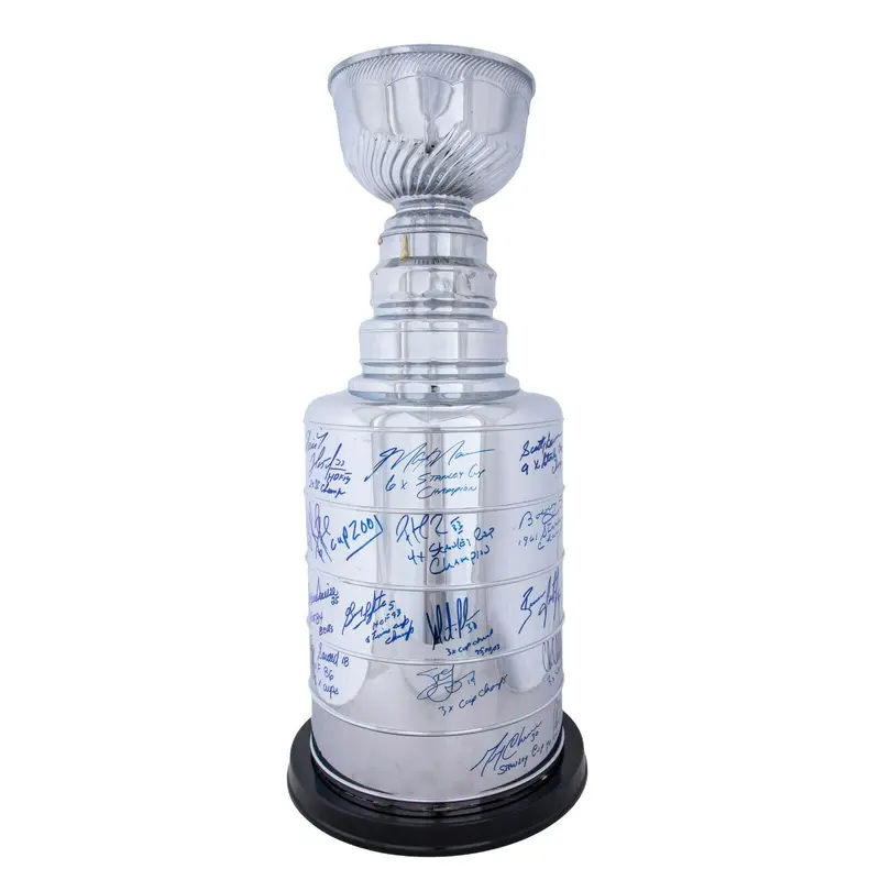 NHL Hockey Legends Signed Full Size Stanley Cup 26 Sigs Jagr Roy Brodeur JSA COA