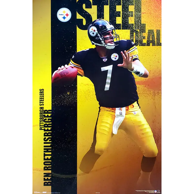Ben Roethlisberger "Steel Deal" Pittsburgh Steelers Rookie Year Poster - Costacos 2004