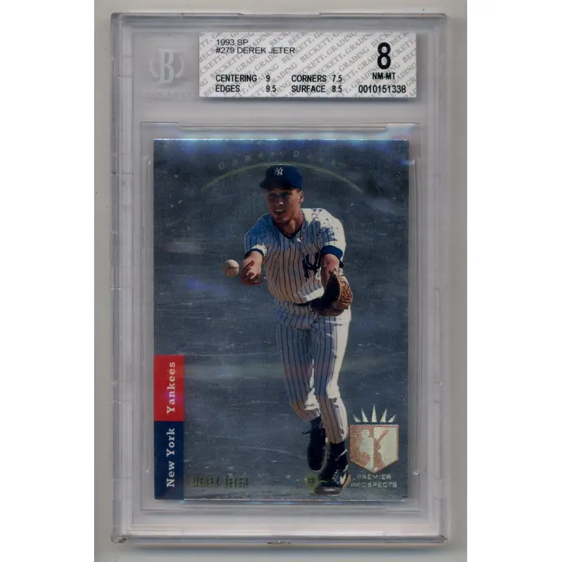 Derek Jeter 1993 SP Rookie #279 BGS 8 Near Mint Mint 1338