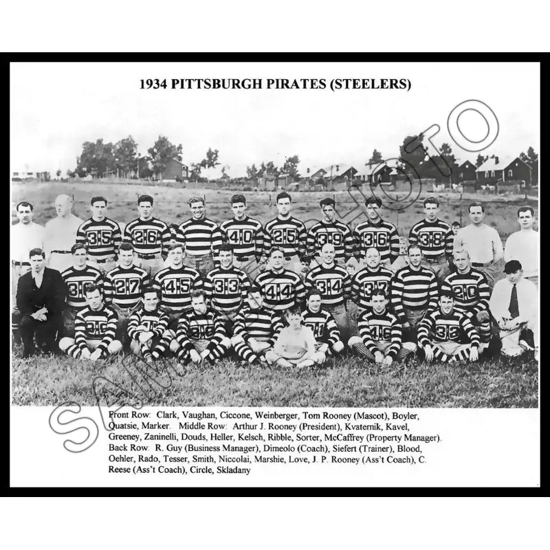 1934 Pittsburgh Pirates (Steelers) 8X10 Photo - 2988